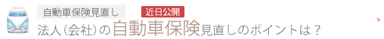 自動車保険見直し　法人（会社）の自動車保険見直しのポイント